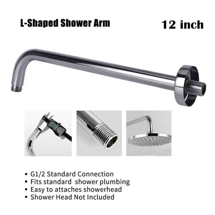(14)" wall ceiling round shower arm stainless steel...