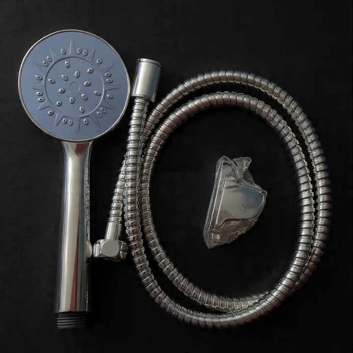 High-Pressure Hand Shower with Steel Flexible Hose & Holder...